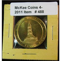 488. 1788 George Washington Masonic National Museum Brass Medal.