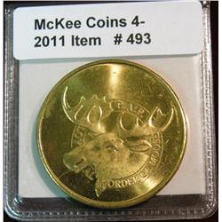 493. 1932-1982 Michigan Moose Assoc. 50th Anniversary Brass Medal.