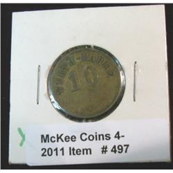 497. "Werth-Marke 10" German Trade Token.