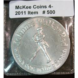 500. 1971 Philadelphia Eagles Schedule Medal advertising "Johnnie