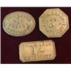 514. (3) "Wintercott" Tokens. "Phil S. Bach". Brass.
