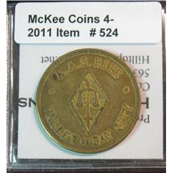 524. "Princes of Jerusalem Bay City Council" Medal. Brass. 30mm.