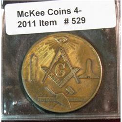 529. 1855-1955 Granite Lodge No.35. Barre-Vermont Mason's Token.