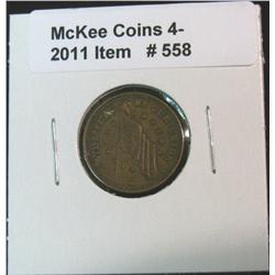558. Civil War Token. "The Flag of our Union…" EF.