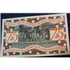 648. 1921 Notgeld Germany 75 Pfennig Bank note.