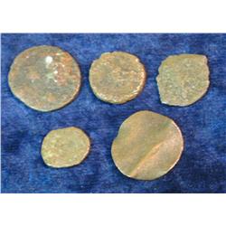 701. (5) Ancient Roman Bronze Coins dating back nearly 2,000 years.