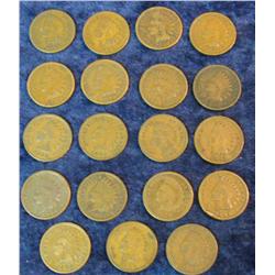 718. 1889-93, 95-1908 Set of Indian Cents. G-VG. (19 pcs.)