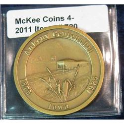 720. 1875-1975 Ankeny Iowa Centennial Bronze Medal.