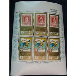726. 1978 50th Issue New Zealand Health Miniature Sheet of Stamps.