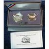 Image 1 : 745. 1991 Two-Coin Proof Set of Mount Rushmore Anniversary Coins.