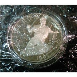 746. 1997 S Jackie Robinson 50th Anniversary Proof Silver Dollar.