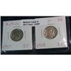 Image 1 : 987. 1927 & 1928 Buffalo Nickels. EF.