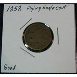 1056. 1858 Flying Eagle Cent. AG-G.