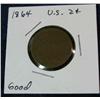 Image 1 : 1058. 1864 US 2-Cent Piece. G.