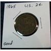 Image 1 : 1063. 1865 US 2-Cent Piece. G.