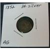 Image 1 : 1073. 1852 US 3-Cent Silver. AG.