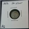 Image 1 : 1074. 1852 US 3-Cent Silver. AG.