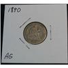 Image 1 : 1079. 1890 Liberty Seated Dime. AG.