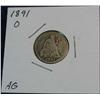 Image 1 : 1080. 1891O Liberty Seated Dime. AG.