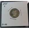 1092. 1911S Barber Dime. G-VG.