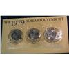 Image 2 : 1146. 1979P,D,& S Susan B. Anthony Dollar Set. Mint Issued.