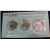 Image 2 : 1148. 1980P,D,& S Susan B. Anthony Dollar Set. Mint Issued