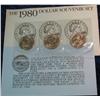 Image 2 : 1149. 1980P,D,& S Susan B. Anthony Dollar Set. Mint Issued