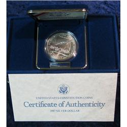 1222. 1982P Constitution Silver Dollar. BU.