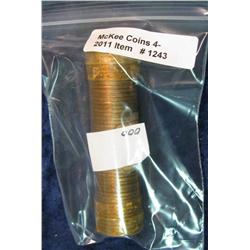 1243. 1956D Lincoln Cent Roll. BU.