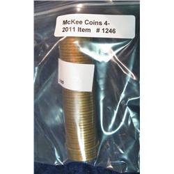 1246. 1957P Lincoln Cent Roll. BU.