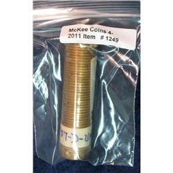 1249. 1957D Lincoln Cent Roll. BU.