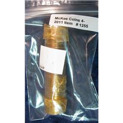 1255. 1958D Lincoln Cent Roll. BU.