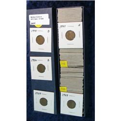 1260. 1939P,D,S, 40P,D,S, 41P,D,S Storage Box Nice Lincoln Cents.