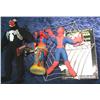1347. Spiderman, Venum Action Figures & Superman Comic.