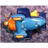 Image 2 : 1355. Small Bear in Orange and Blue Airplane. Like New.