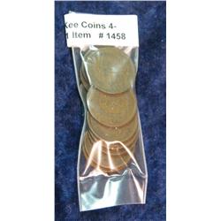 1458. (3) 1904 & (7) 1907 Indian Cents. G-VG. (10 pcs.)