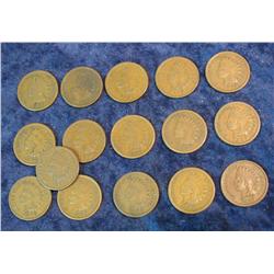 1459. 1887, 1889-1892, 1895-1903, 1905, 06, & 07 Indian Cents. G-VG.