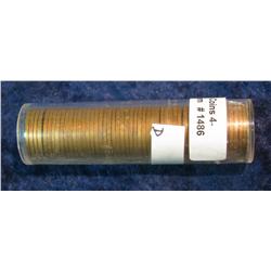 1486. 1959 D Original BU Roll of Lincoln Cents in a plastic tube.