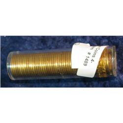 1489. 1959 D Original BU Roll of Lincoln Cents in a plastic tube.