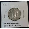 1591. 1928P Standing Liberty Quarter. VG.