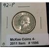 1596. 1942P Washington Quarter. EF.