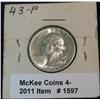1597. 1943P Washington Quarter. AU.
