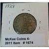 1674. 1928 Canada Silver Quarter. G+.