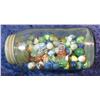 Image 2 : 1773. Balls Mason Quart Jar with large group of Marbles.