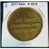 Image 1 : 1878. 1872-1997 Humeston, Iowa Centennial Medal. BU.