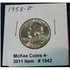1942. 1958 D Washington Quarter. Brilliant Unc.