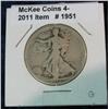 1951. 1918 S Walking Liberty Half Dollar. G-4.