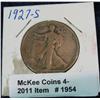 1954. 1927 S Walking Liberty Half Dollar. VG-8.