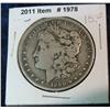 1978. 1890 S Morgan Silver Dollar. F-12.