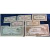 2009. (7) Old Japanese Bank notes. Most were used